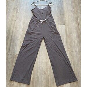Vuori Womens Pose Scoop Jumpsuit Sz Large Chocolate Loungewear Comfort Travel